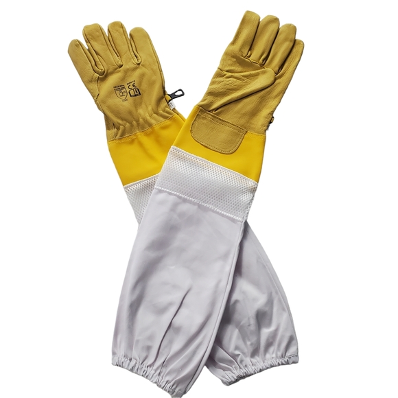 NEW Professional Beekeeping Ventilated Gloves Leather With Long Sleeves Size 2XL - Picture 9 of 9